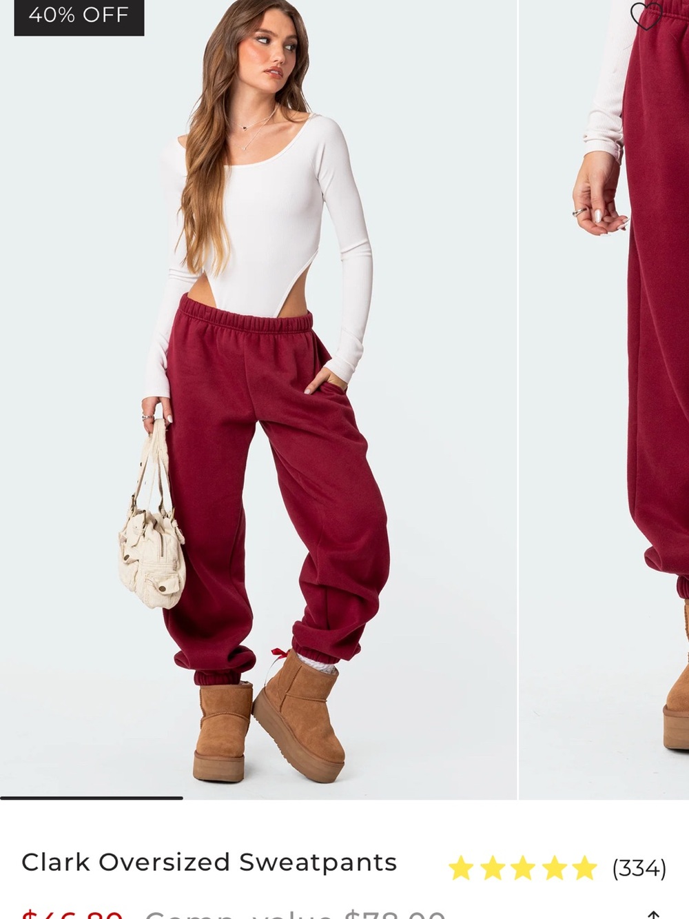 Edikted maroon joggers